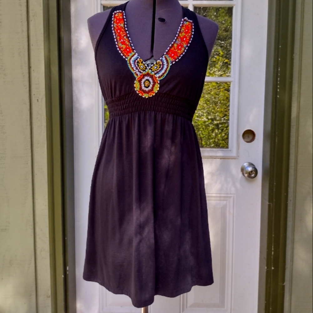 American rag dress sz s black with beads